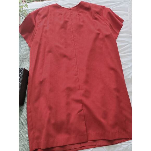 Vintage red shift dress wood animal buttons pls 3X Jessica Howard - Picture 3 of 6